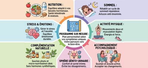 Ma méthode - inforgraphie : La méthode Sophie Vianet pour accompagner la ménopause et périménopause